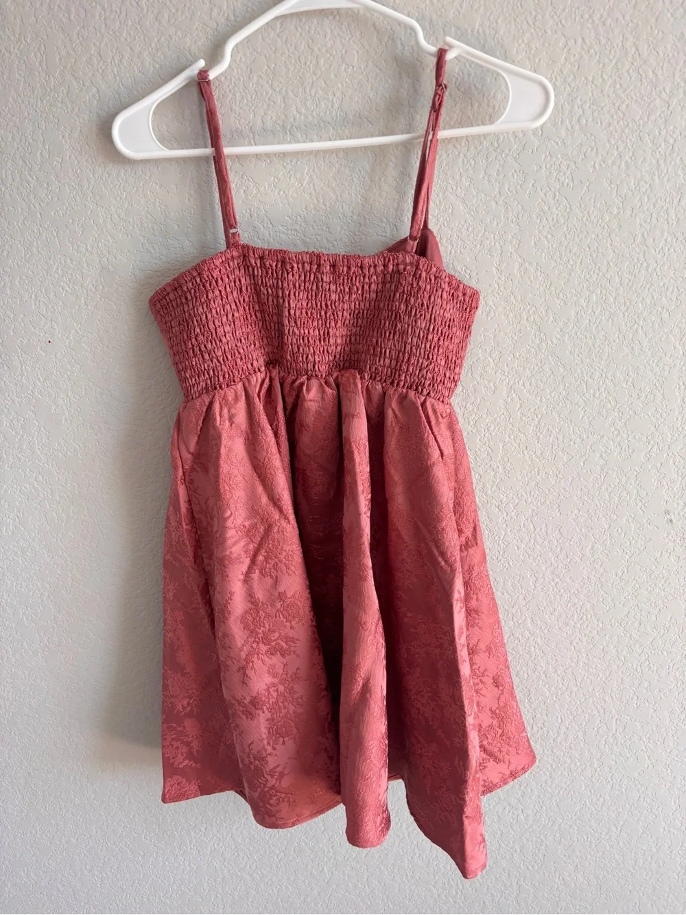 NWOT Altar'd State Rose Pink Textured Lace Midi Dress